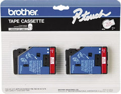 Brother - 1/2" Wide x 300" Long, White Tape Cassette - For Label Maker - Exact Tooling