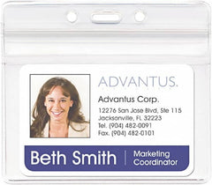 ADVANTUS - Clip-On Badge Holder - Clear - Exact Tooling