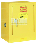 Piggyback Storage Cabinet - #5470 - 17 x 18 x 22" - 4 Gallon - w/one shelf, 1-door manual close - Yellow Only - Exact Tooling