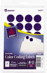 AVERY - 3/4" x 3/4" Dark Blue Paper Color Coding Labels - Exact Tooling