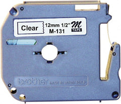 Brother - 1/2" Wide, Clear Label Tape - For Label Maker - Exact Tooling