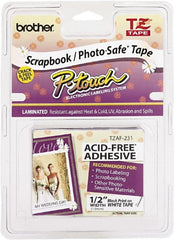 Brother - 1/2" Wide, White Label Tape - For Label Maker - Exact Tooling