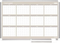 MasterVision - 36" High x 48" Wide Magnetic Dry Erase Calendar - Steel - Exact Tooling
