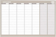 MasterVision - 24" High x 36" Wide Magnetic Dry Erase Calendar - Steel - Exact Tooling