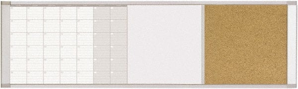 MasterVision - 18" High x 48" Wide Combination, Bulletin/Magnetic Dry Erase - Steel - Exact Tooling