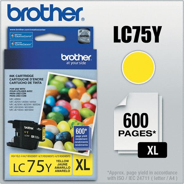 Brother - Yellow Ink Cartridge - Use with Brother MFC-J280W, J425W, J430W, J435W, J5910DW, J625DW, J6510DW, J6710DW, J6910DW, J825DW, J835DW - Exact Tooling