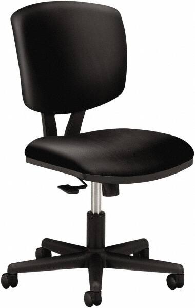 Hon - 40" High Task Chair - 25" Wide x 25-3/4" Deep, Leather Seat, Black - Exact Tooling