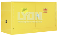 Piggyback Storage Cabinet - #5472 - 43 x 18 x 24" - 17 Gallon - w/one shelf, 2-door manual close - Yellow Only - Exact Tooling