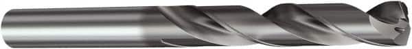 Sandvik Coromant - 6.5mm 140° Solid Carbide Jobber Drill - TiAlN Finish, Right Hand Cut, Spiral Flute, Straight Shank, 4.9606" OAL, Split Point - Exact Tooling
