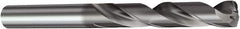 Sandvik Coromant - 11.2mm 140° Spiral Flute Solid Carbide Screw Machine Drill Bit - TiAlN Finish, Right Hand Cut, 2.1654" Flute Length, 4.0158" OAL, Split Point, Straight Shank, Through Coolant - Exact Tooling