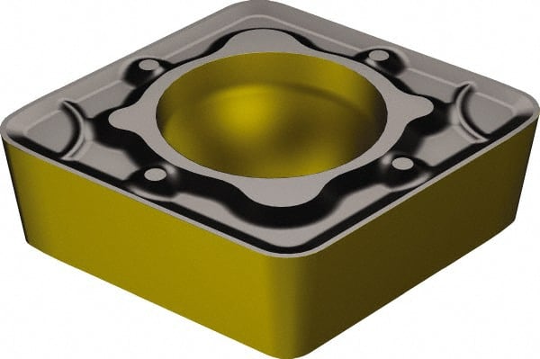Sandvik Coromant - CCMT32.51 WM Grade 4305 Carbide Turning Insert - TiCN/Al2O3/TiN Finish, 80° Diamond, 3/8" Inscr Circle, 5/32" Thick, 1/64" Corner Radius - Exact Tooling