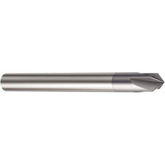Sandvik Coromant - 0.059" Diam 4 Flute Single End Solid Carbide Chamfer Mill - Exact Tooling