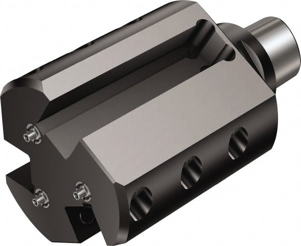 Sandvik Coromant - 63mm Bore Diam, 63mm Body Diam x 123mm Body Length, Boring Bar Holder & Adapter - 5.02" Screw Thread Lock, 123mm Bore Depth, Internal Coolant - Exact Tooling