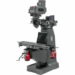 Jet - 49 x 9" 230V Variable Speed Pulley Control 3 Phase Knee Milling Machine - Exact Tooling