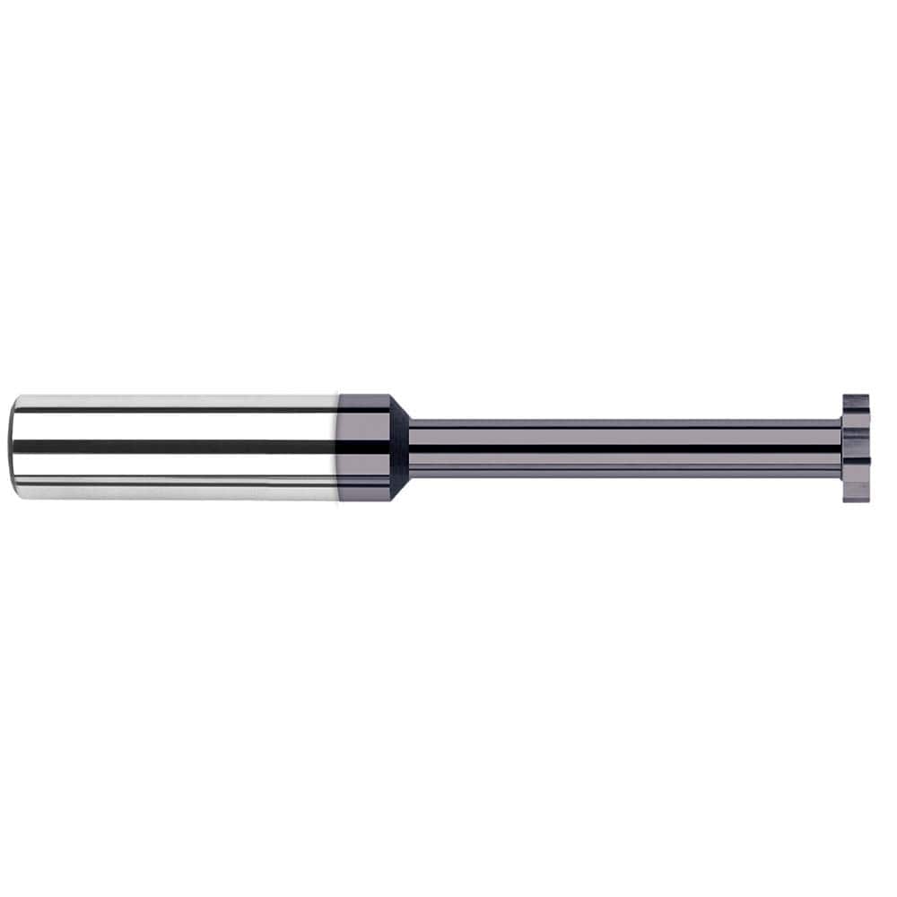 Harvey Tool - 1/2" Cut Diam, 1/8" Cut Width, 1/2" Shank, Straight-Tooth Woodruff Keyseat Cutter - Exact Tooling