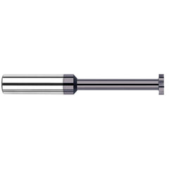 Harvey Tool - 1/4" Cut Diam, 1/8" Cut Width, 1/4" Shank, Straight-Tooth Woodruff Keyseat Cutter - Exact Tooling