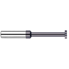 Harvey Tool - 1/4" Cut Diam, 1/16" Cut Width, 1/4" Shank, Straight-Tooth Woodruff Keyseat Cutter - Exact Tooling