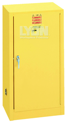 Compact Storage Cabinet - #5474 - 23-1/4 x 18 x 44" - 15 Gallon - w/one shelf, 1-door manual close - Yellow Only - Exact Tooling