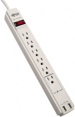 Tripp-Lite - 6 Outlets, 120 VAC15 Amps, 6' Cord, Power Outlet Strip - Floor, Keyhole Mount, 5-15 NEMA Configuration, 13" Strip - Exact Tooling