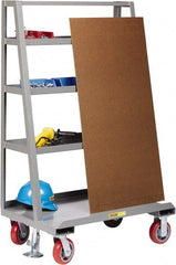 Little Giant - 2,000 Lb Capacity Steel Panel Truck - Steel Deck, 24" OAW, 0" Platform Length, Polyurethane Casters - Exact Tooling