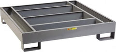 Little Giant - 66 Gal Sump, 4,000 Lb Capacity, Steel Spill Deck or Pallet - 51" Long x 51" Wide x 6-1/2" High - Exact Tooling