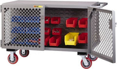 Little Giant - 3,600 Lb Capacity Mobile Work Bench - 24" Wide x 48" Deep x 33" High, Steel - Exact Tooling