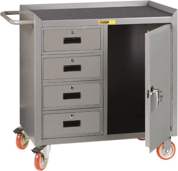 Little Giant - Mobile Service Bench - Steel, Gray, 41-1/2" Long x 26" Deep x 38" High - Exact Tooling