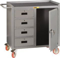Little Giant - Mobile Service Bench - Steel, Gray, 41-1/2" Long x 26" Deep x 38" High - Exact Tooling