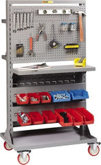Little Giant - 1,200 Lb Capacity Mobile Work Bench - 24" Wide x 36" Deep x 66-1/2" High, Steel, Gray - Exact Tooling