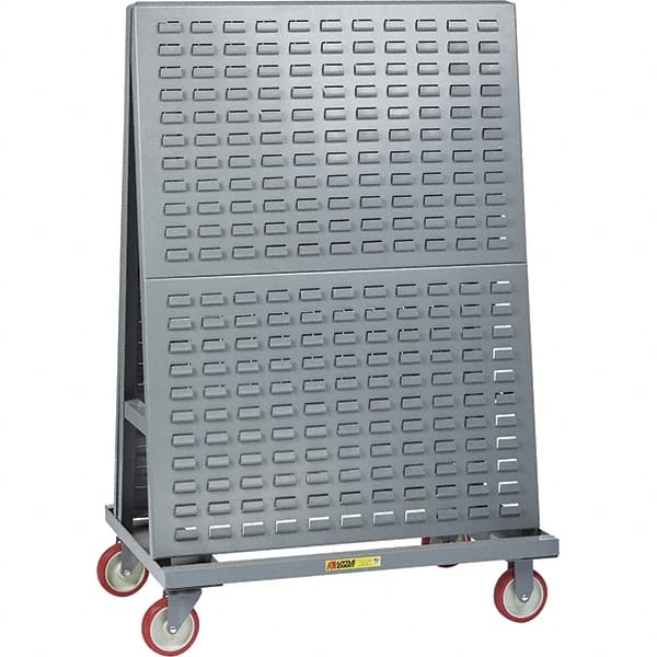 Little Giant - 1,200 Lb Capacity Multi-Purpose Lean Tool Cart - 24" Wide x 48" Deep x 56" High, Steel, Gray - Exact Tooling