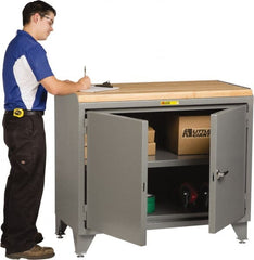 Little Giant - Stationary Workstations Type: Security Workstation Width (Inch): 36 - Exact Tooling