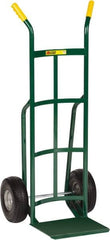 Little Giant - 600 Lb Capacity 49" OAH Hand Truck - Dual Handle, Steel, Flat-Free Microcellular Foam Wheels - Exact Tooling