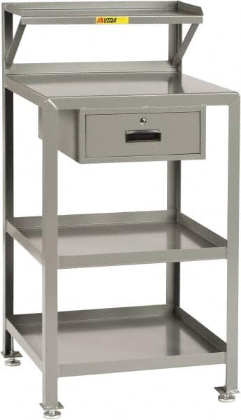 Little Giant - 1 Drawer Shop Desk - 36 Inch Wide x 24 Inch Deep x 52 Inch High, Gray - Exact Tooling