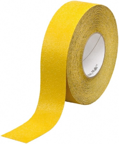 Ability One - Yellow Solid Color Anti-Slip Vinyl Tape - 4" Wide x 60' Long x 0.036" Thick, General Traffic - Exact Tooling