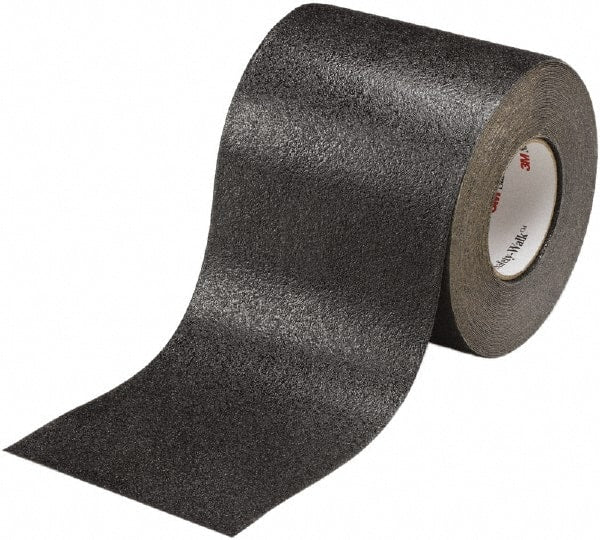 Ability One - Black Solid Color Anti-Slip Vinyl Tape - 6" Wide x 60' Long x 0.036" Thick, General Traffic - Exact Tooling