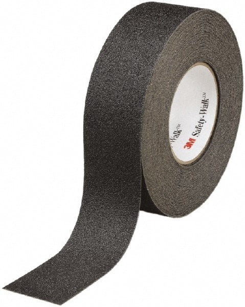 Ability One - Black Solid Color Anti-Slip Vinyl Tape - 3/4" Wide x 60' Long x 0.028" Thick, General Traffic - Exact Tooling
