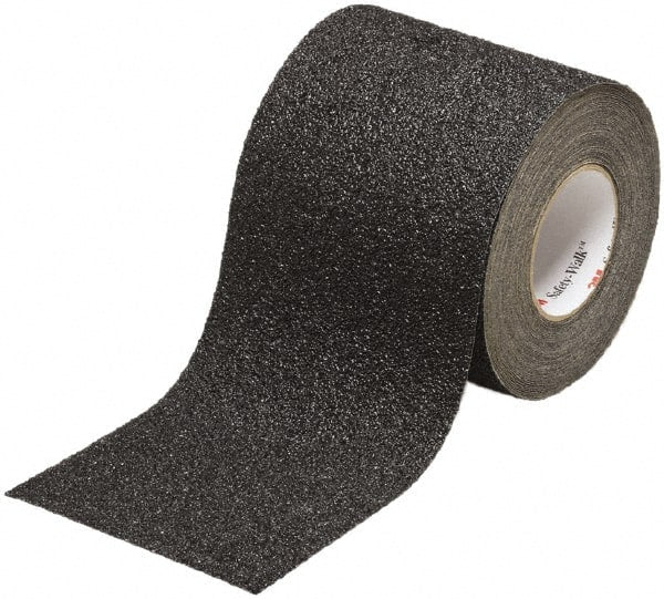 Ability One - Black Solid Color Anti-Slip Vinyl Tape - 4" Wide x 30' Long x 0.048" Thick, General Traffic - Exact Tooling