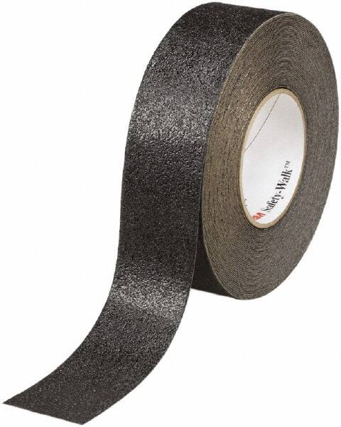 Ability One - Black Solid Color Anti-Slip Vinyl Tape - 2" Wide x 60' Long x 0.036" Thick, General Traffic - Exact Tooling