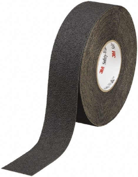 Ability One - Black Solid Color Anti-Slip Vinyl Tape - 2" Wide x 60' Long x 0.045" Thick, General Traffic - Exact Tooling