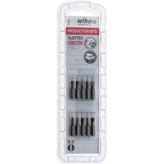 Wiha - Slotted Screwdriver Bits Reversible: NonReversible Blade Width (Inch): 1/4 - Exact Tooling