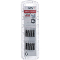 Wiha - 1/4" Drive, Pozidriv Screwdriver Bit - 1" OAL - Exact Tooling