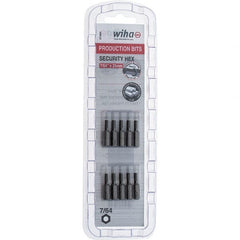 Wiha - 25mm Hex Screwdriver Bit - 1/4" Drive, 1" OAL - Exact Tooling