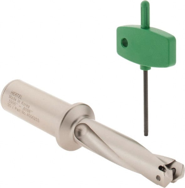 Hertel - 0.5118 to 17/32" Diam, 3xD, 39mm Max Depth, 3/4" Shank Diam, Replaceable Tip Drill - HMD-MAC Toolholder, Series HMD - Exact Tooling
