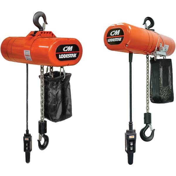 CM - 1/8 Ton Capacity 60 FPM Lift Speed 230V Electric Chain Hoist - Exact Tooling