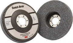 3M - 4-1/2" Medium Grade Ceramic Deburring Disc - 7/8" Center Hole, Holder Required - Exact Tooling