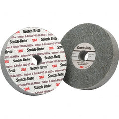3M - 6" Medium Grade Ceramic Deburring Disc - 1" Center Hole, Holder Required - Exact Tooling