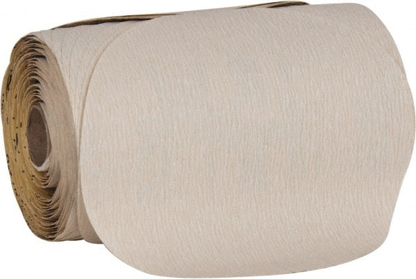 3M - 6" Diam, 240 Grit Aluminum Oxide Adhesive PSA Disc - Very Fine Grade, Reddish Brown, Film Backing, Flexible, Use with Random Orbital Sanders - Exact Tooling