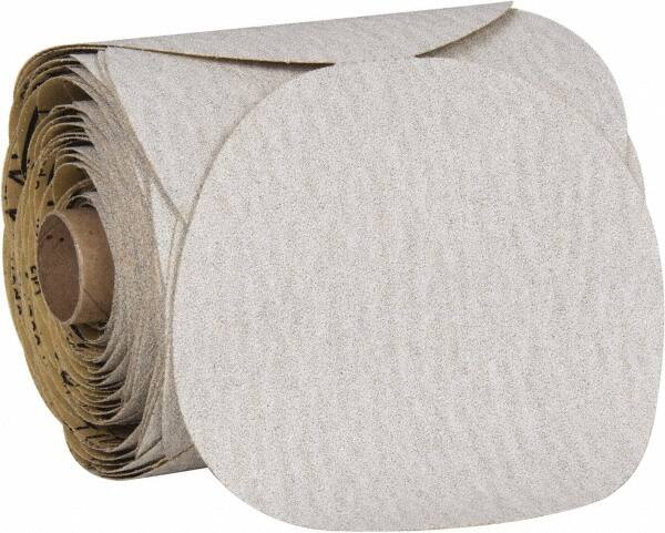 3M - 5" Diam, 80 Grit Aluminum Oxide Adhesive PSA Disc - Medium Grade, Reddish Brown, Film Backing, Flexible, Use with Random Orbital Sanders - Exact Tooling