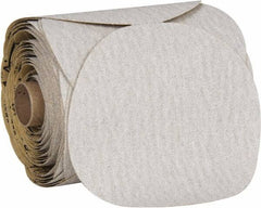 3M - 5" Diam, 80 Grit Aluminum Oxide Adhesive PSA Disc - Medium Grade, Reddish Brown, Film Backing, Flexible, Use with Random Orbital Sanders - Exact Tooling