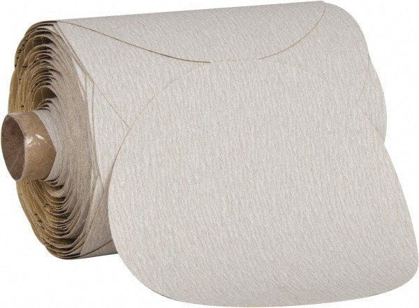 3M - 5" Diam, 180 Grit Ceramic Adhesive PSA Disc - Very Fine Grade, Purple, Paper Backing, Flexible, Use with Random Orbital Sanders - Exact Tooling